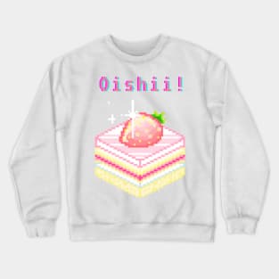 Kawaii Pixel Oishii Dream Dessert ( strawberry Jello sponge Cakee) Crewneck Sweatshirt